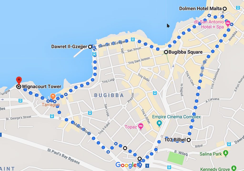 190619-St-Pauls-Bay, Malta-map-walk