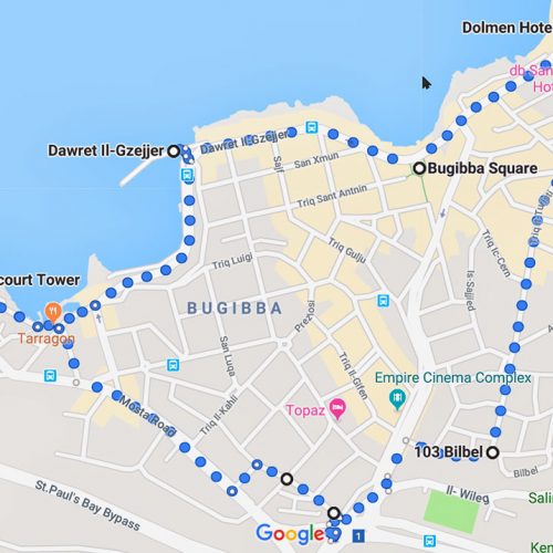 190619-St-Pauls-Bay, Malta-map-walk