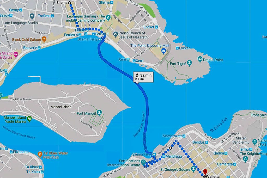 Ferry - Valletta to Sliema
